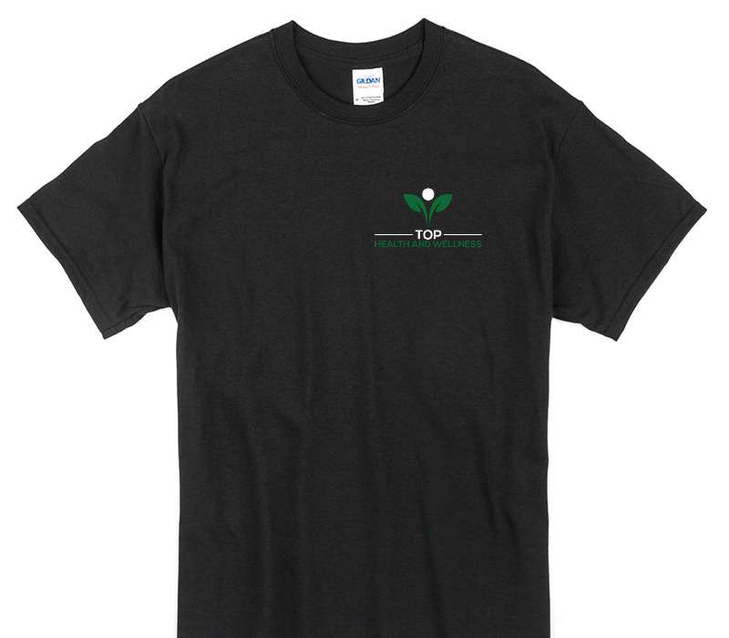Custom Gildan 100% Cotton Black T-Shirt