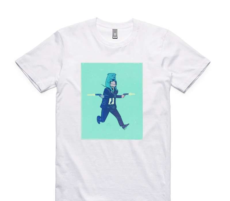 Custom AS Colour 100% Cotton White T-Shirt