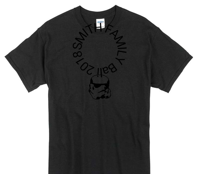 Custom Gildan 100% Cotton Black T-Shirt