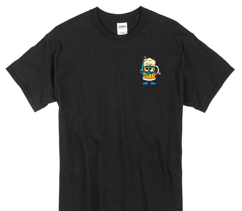 Custom Gildan 100% Cotton Black T-Shirt
