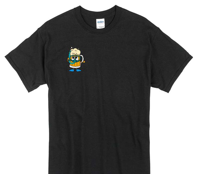 Custom Gildan 100% Cotton Black T-Shirt