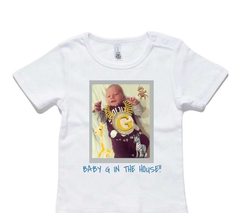 Custom AS Colour White Baby T-Shirt