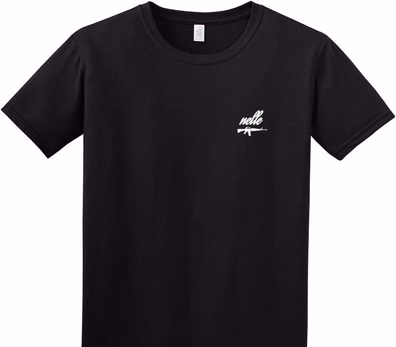 Custom Adult Soft Style 100% Cotton Black T-Shirt