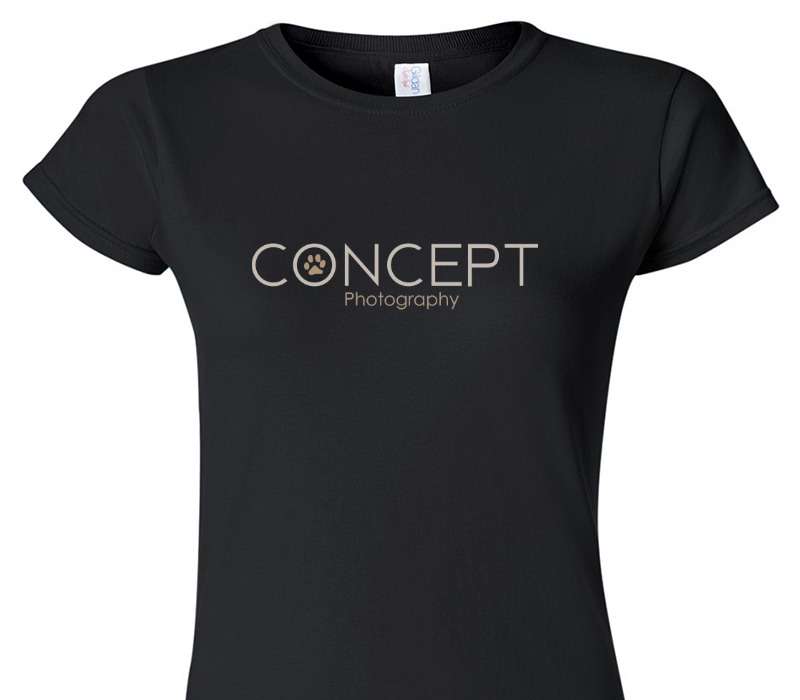 Custom Womens Soft Style 100% Cotton Black T-Shirt