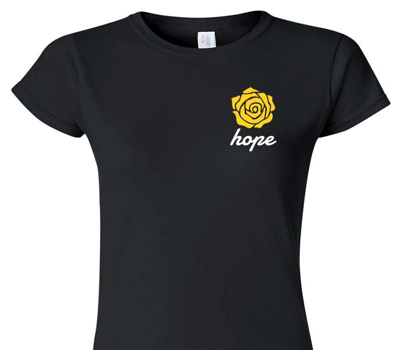 Custom Womens Soft Style 100% Cotton Black T-Shirt