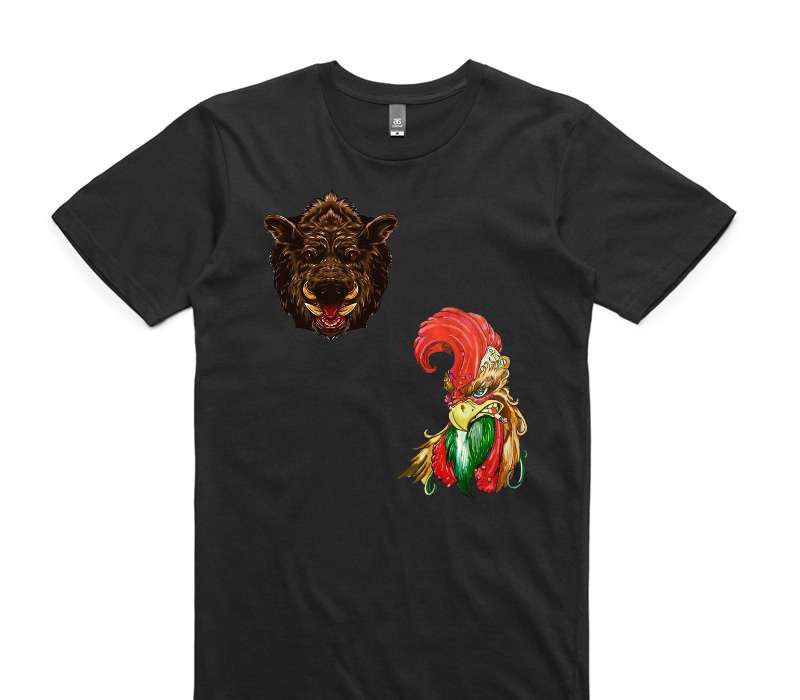 Custom AS Colour 100% Cotton Black T-Shirt