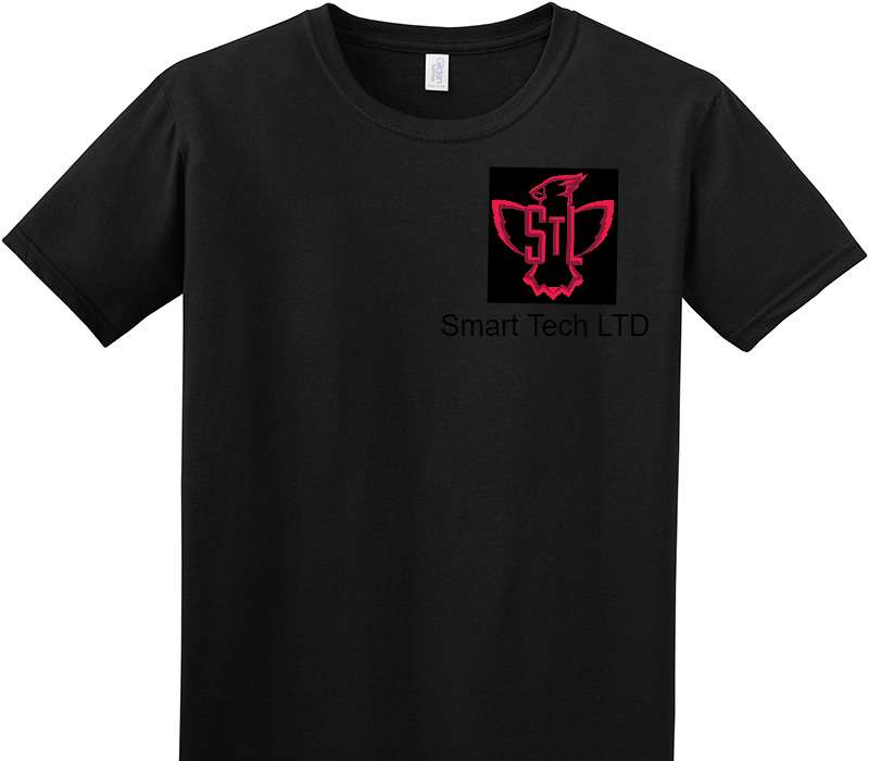 Custom Adult Soft Style 100% Cotton Black T-Shirt