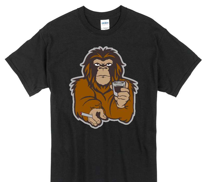 Custom Gildan 100% Cotton Black T-Shirt