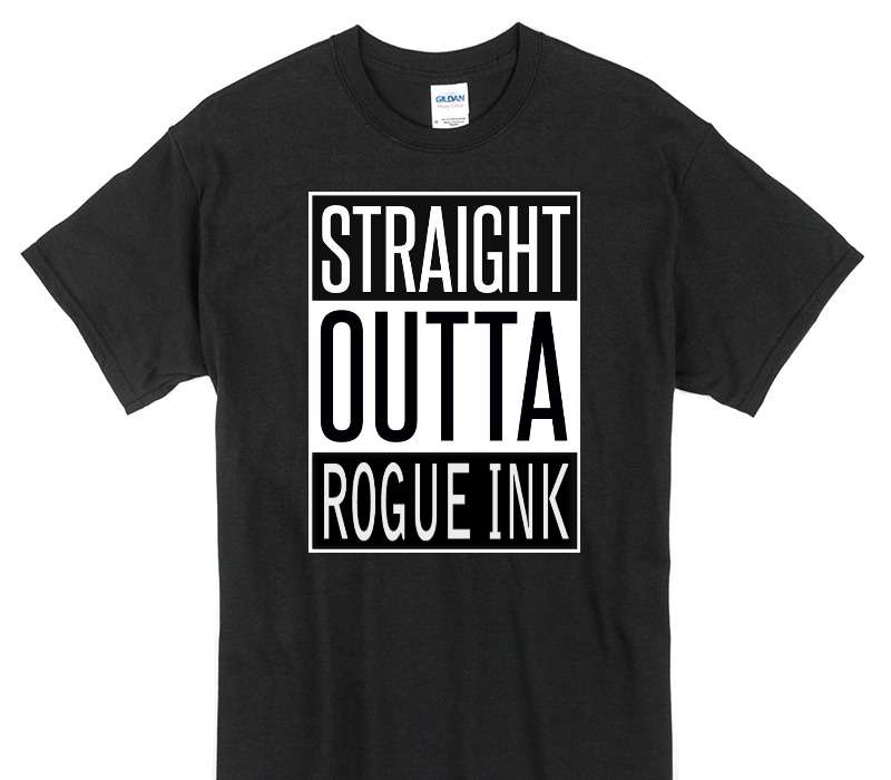 Custom Gildan 100% Cotton Black T-Shirt