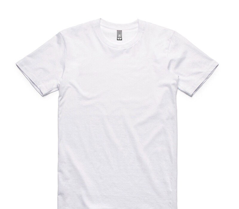 Custom AS Colour 100% Cotton White T-Shirt
