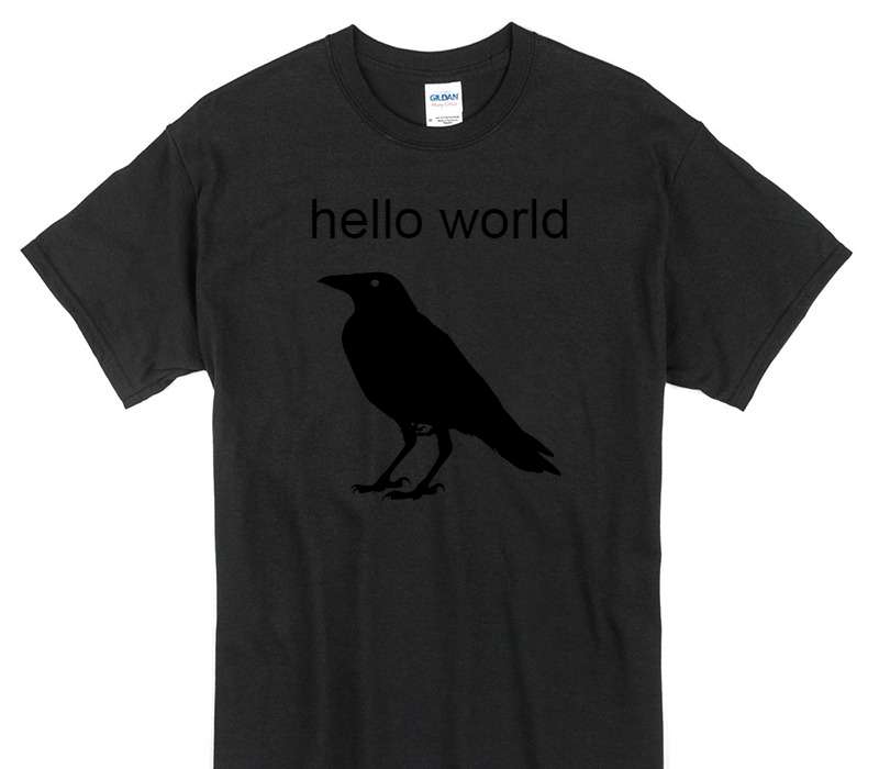 Custom Gildan 100% Cotton Black T-Shirt