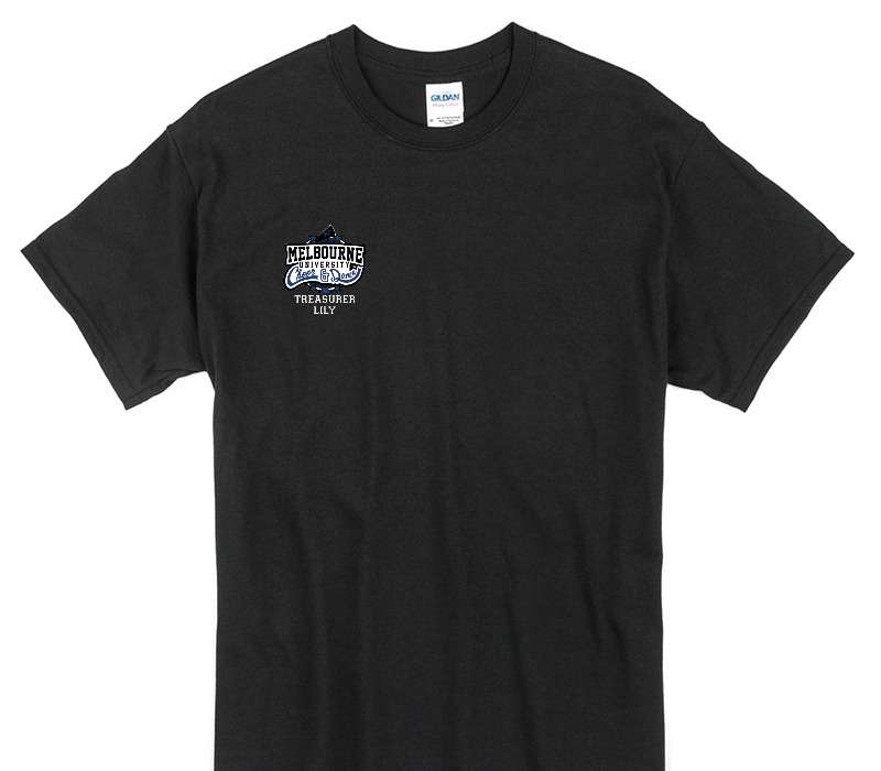 Custom Gildan 100% Cotton Black T-Shirt