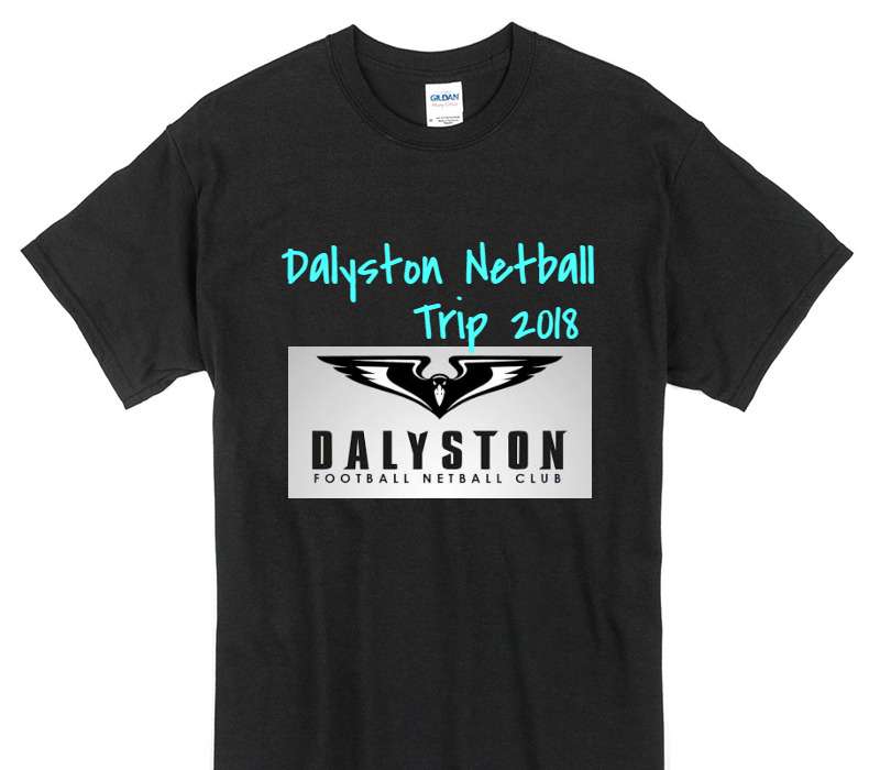 Custom Gildan 100% Cotton Black T-Shirt