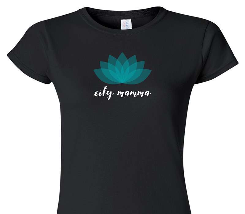 Custom Womens Soft Style 100% Cotton Black T-Shirt