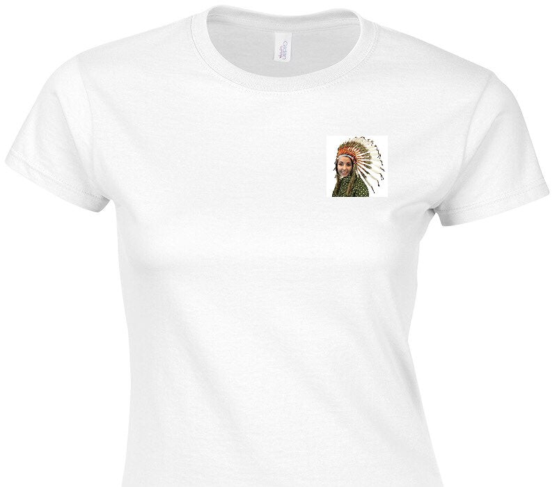 Custom Womens Soft Style 100% Cotton White T-Shirt