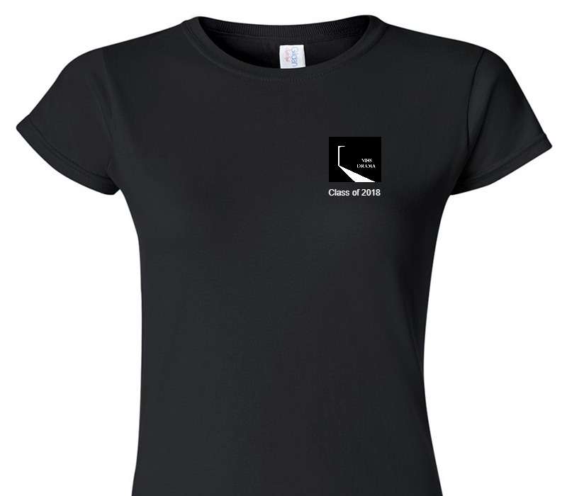 Custom Womens Soft Style 100% Cotton Black T-Shirt