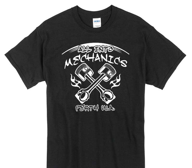 Custom Gildan 100% Cotton Black T-Shirt