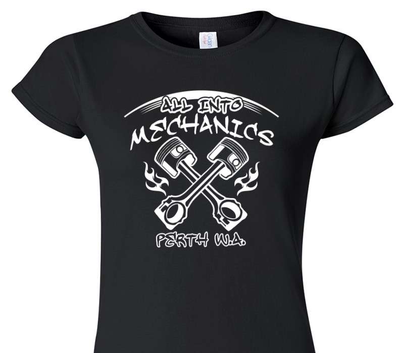 Custom Womens Soft Style 100% Cotton Black T-Shirt