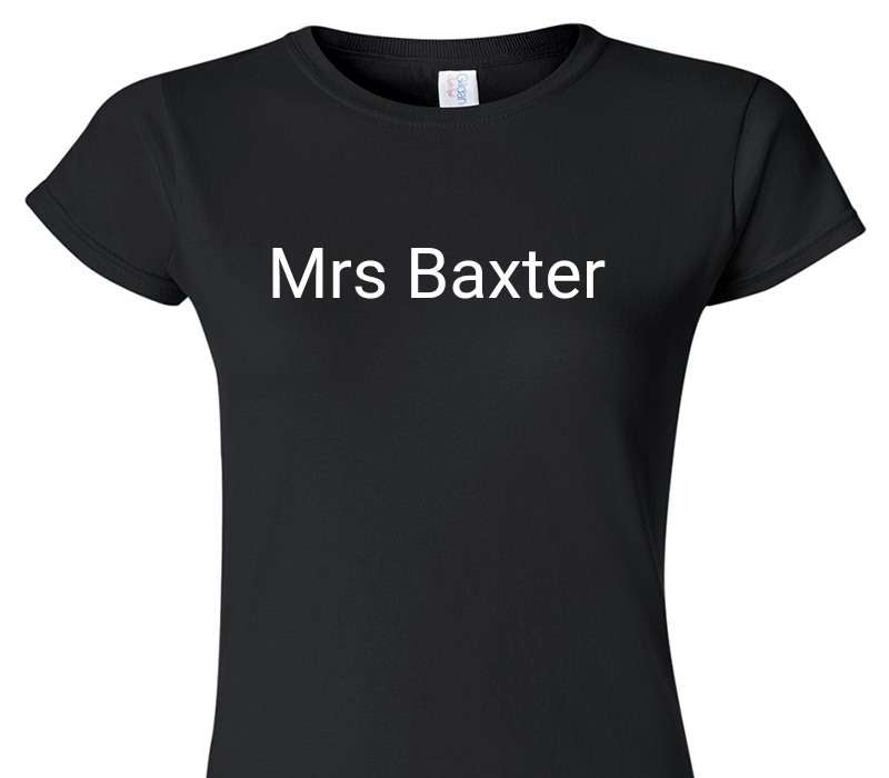 Custom Womens Soft Style 100% Cotton Black T-Shirt