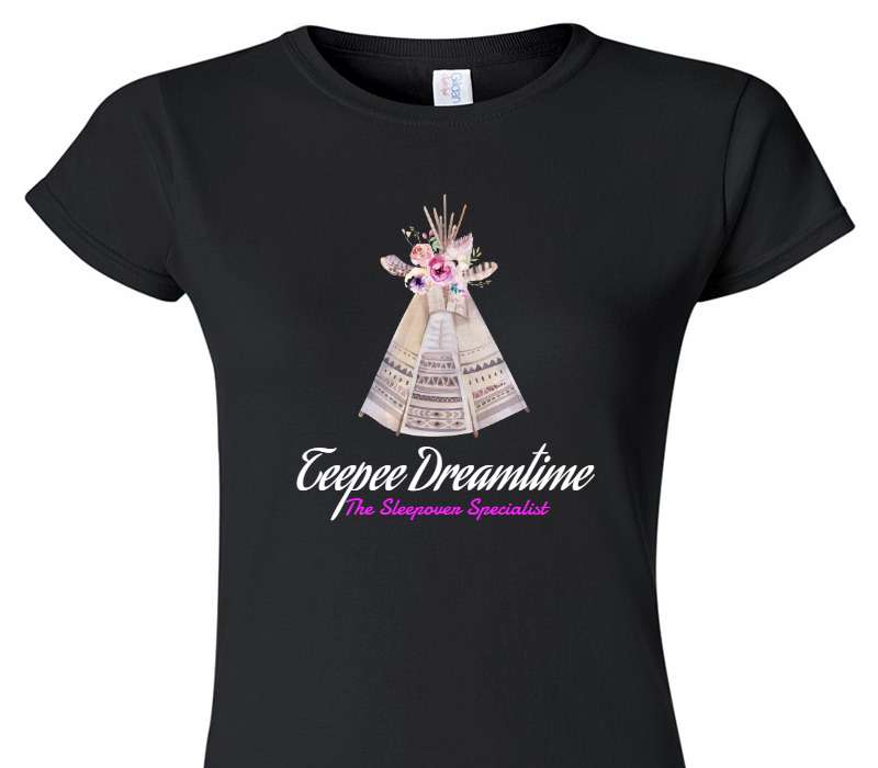 Custom Womens Soft Style 100% Cotton Black T-Shirt