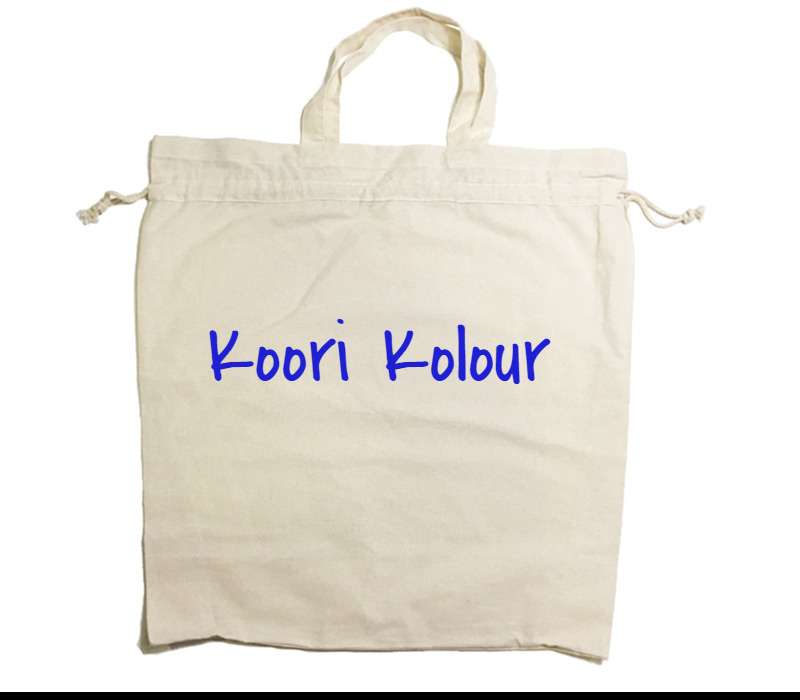 Custom Drawstring Tote Bag Cotton Calico