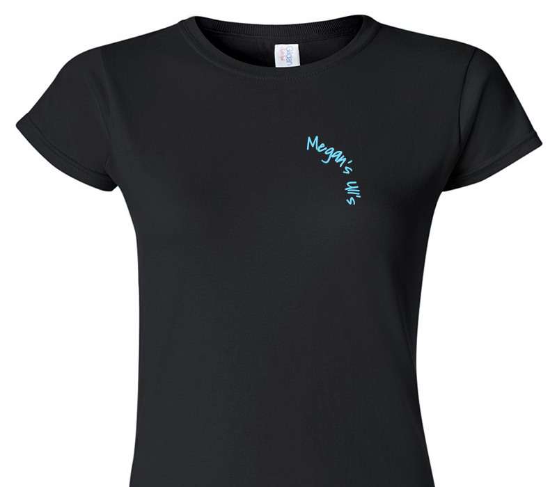 Custom Womens Soft Style 100% Cotton Black T-Shirt