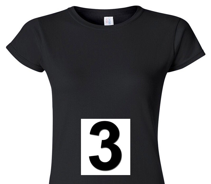 Custom Womens Soft Style 100% Cotton Black T-Shirt