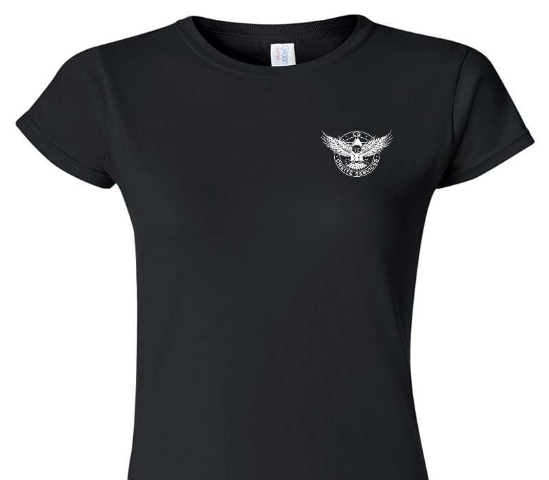 Custom Womens Soft Style 100% Cotton Black T-Shirt