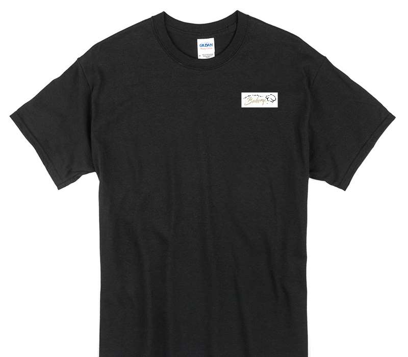 Custom Gildan 100% Cotton Black T-Shirt