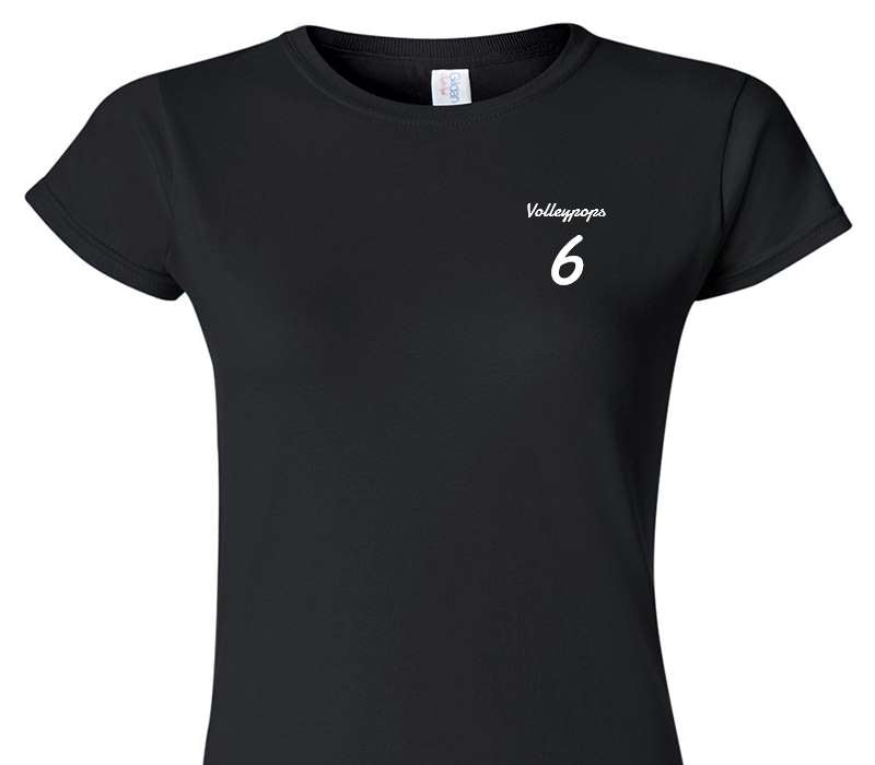Custom Womens Soft Style 100% Cotton Black T-Shirt