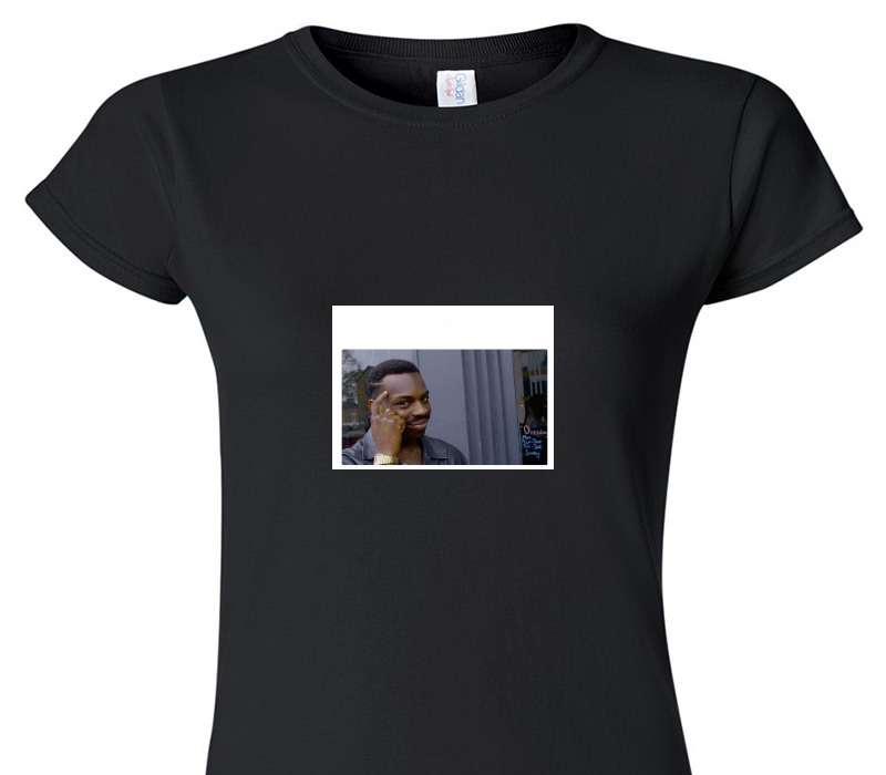 Custom Womens Soft Style 100% Cotton Black T-Shirt