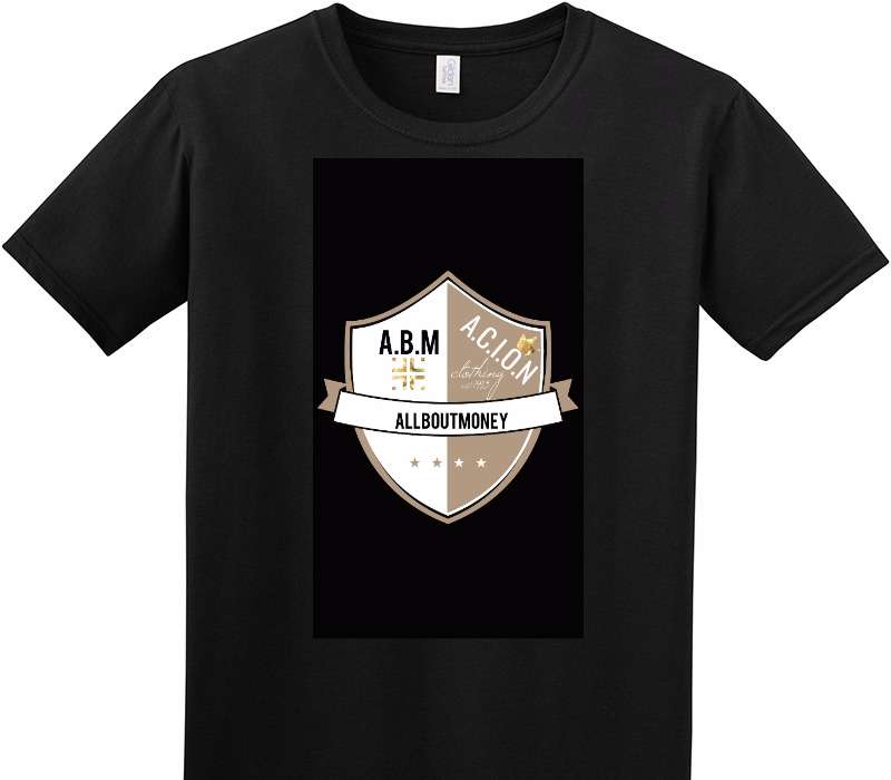 Custom Adult Soft Style 100% Cotton Black T-Shirt