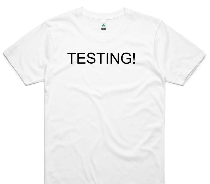 Custom AS Colour 100% Organic Cotton White T-Shirt