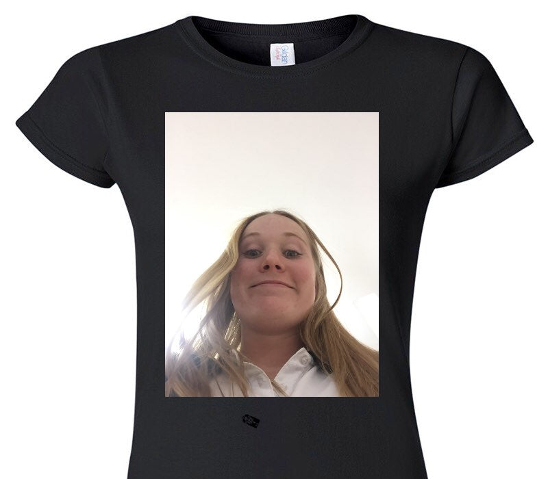 Custom Womens Soft Style 100% Cotton Black T-Shirt