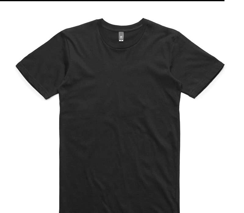 Custom AS Colour 100% Cotton Black T-Shirt