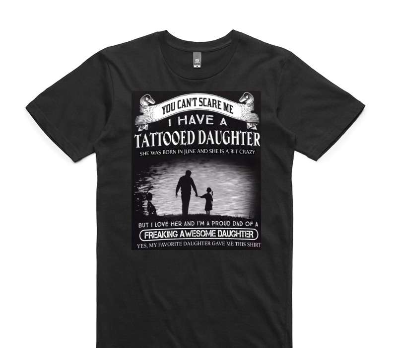 Custom AS Colour 100% Cotton Black T-Shirt