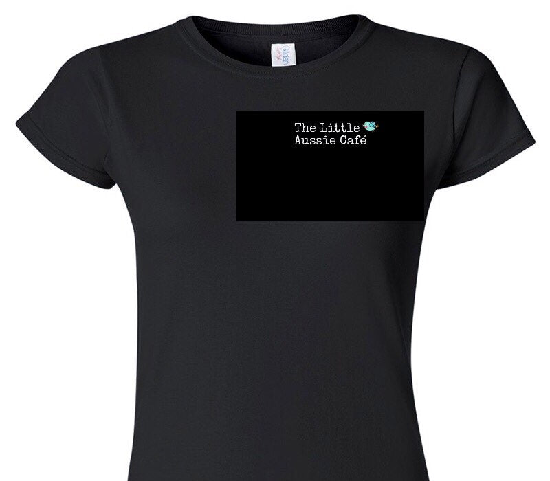 Custom Womens Soft Style 100% Cotton Black T-Shirt