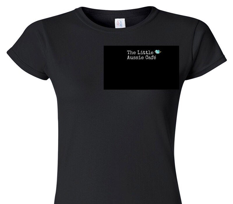 Custom Womens Soft Style 100% Cotton Black T-Shirt