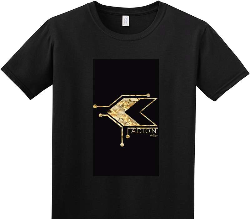 Custom Adult Soft Style 100% Cotton Black T-Shirt