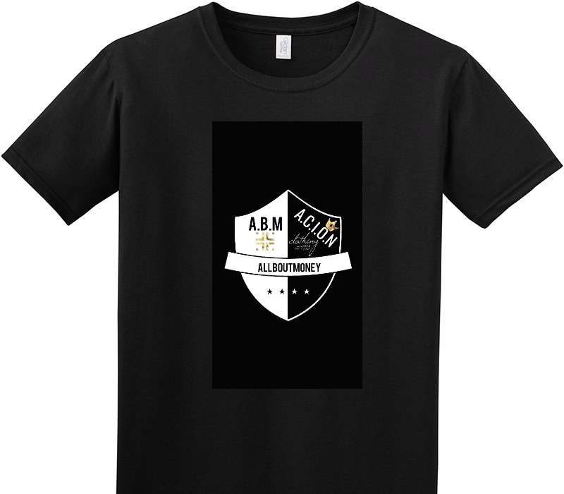 Custom Adult Soft Style 100% Cotton Black T-Shirt