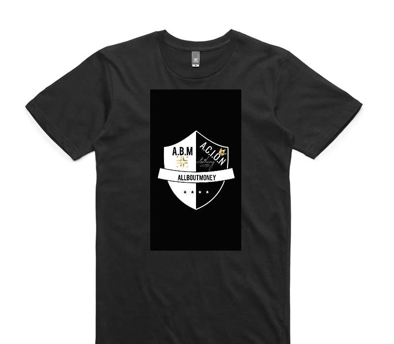 Custom AS Colour 100% Cotton Black T-Shirt