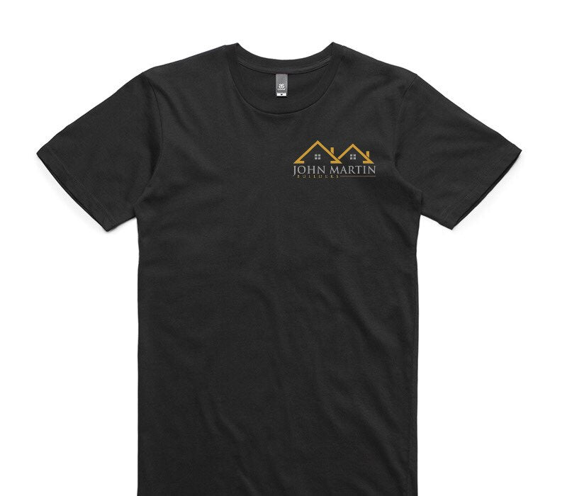 Custom AS Colour 100% Cotton Black T-Shirt