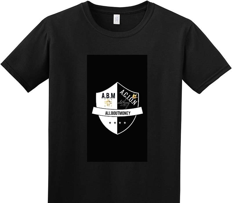 Custom Adult Soft Style 100% Cotton Black T-Shirt