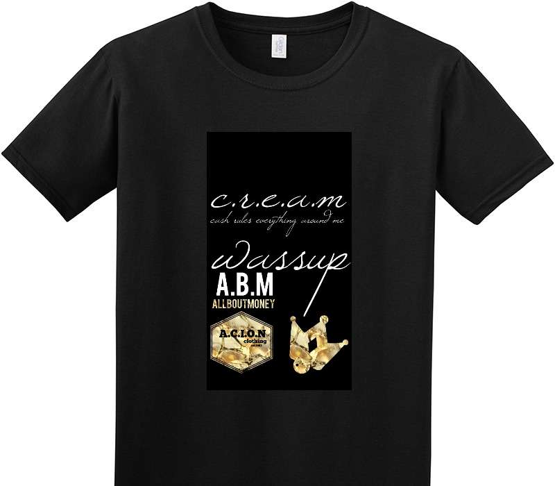 Custom Adult Soft Style 100% Cotton Black T-Shirt