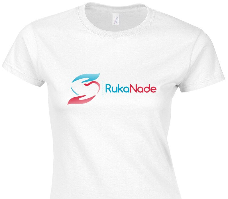 Custom Womens Soft Style 100% Cotton White T-Shirt