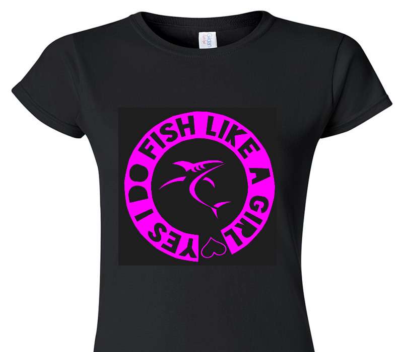 Custom Womens Soft Style 100% Cotton Black T-Shirt