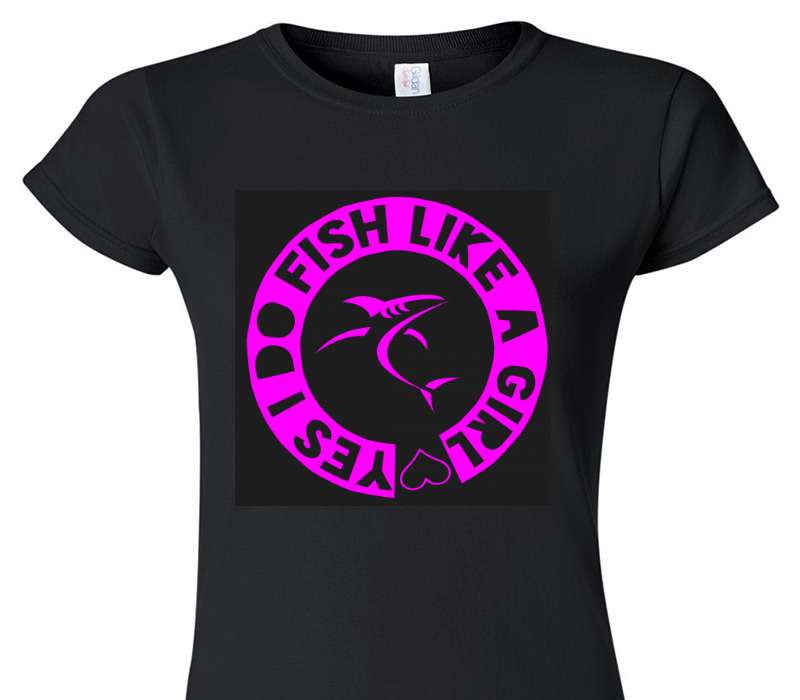 Custom Womens Soft Style 100% Cotton Black T-Shirt