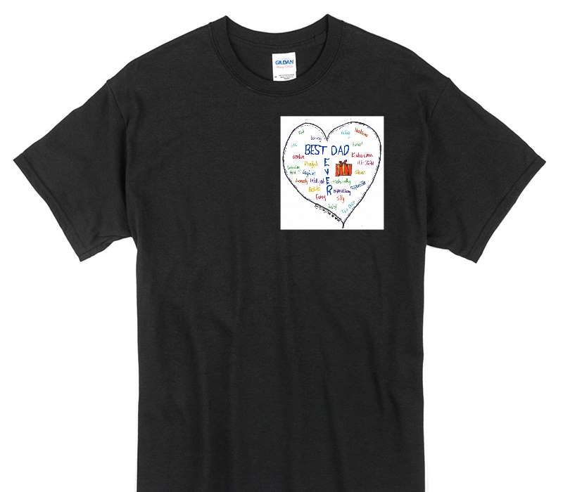 Custom Gildan 100% Cotton Black T-Shirt