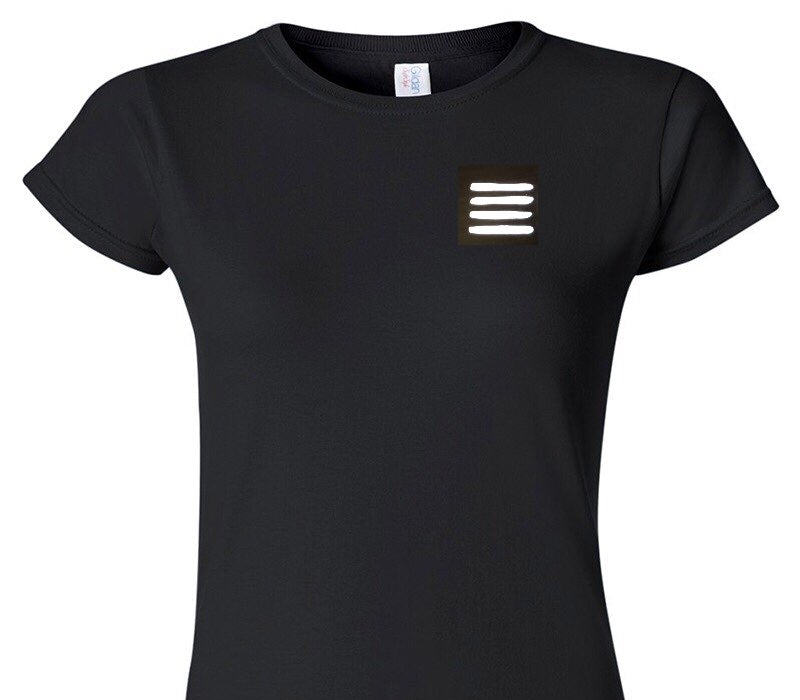 Custom Womens Soft Style 100% Cotton Black T-Shirt