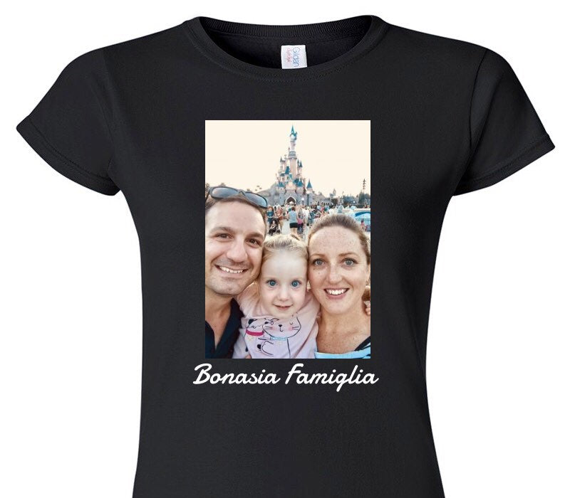 Custom Womens Soft Style 100% Cotton Black T-Shirt